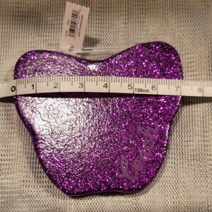 Coach Purple Butterfly Glitter Compact Mirror